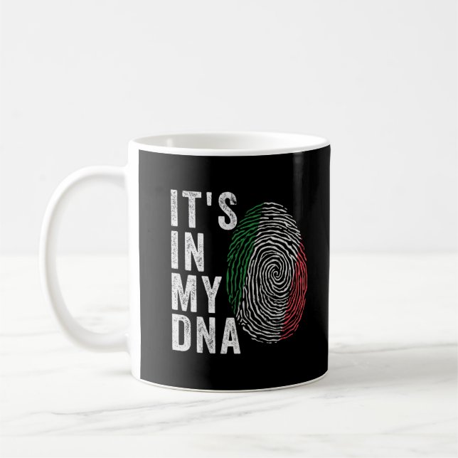 Es ist in meiner DNA - Italienische Flagge Kaffeetasse (Links)