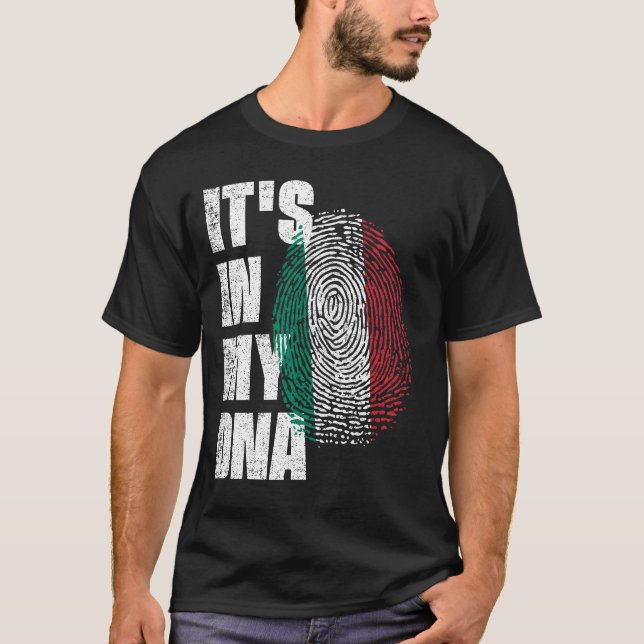 ES IST IN MEINER DNA, Italienische Flagge T-Shirt (Vorderseite)