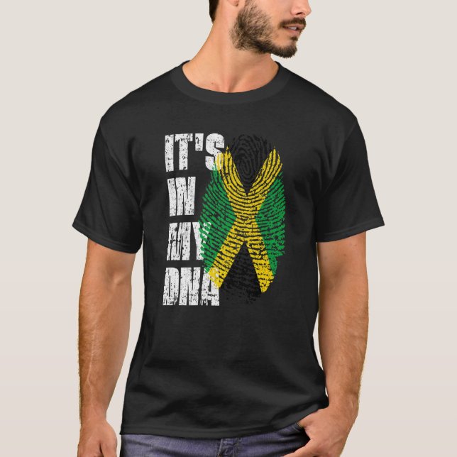 Es ist in meiner Dna Jamaica-Flagge jamaikanisch T-Shirt (Vorderseite)