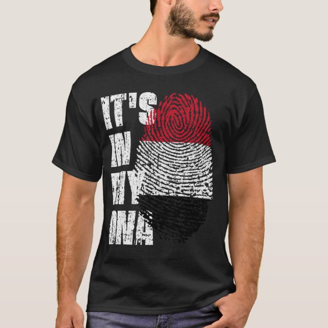 ES IST IN MEINER DNA Jemen Flag Jungen Mädchen Ges T-Shirt (Vorderseite)
