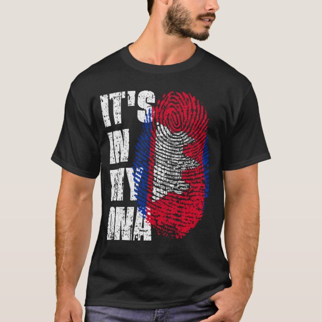 ES IST IN MEINER DNA, Kambodscha Flag Junge Mädche T-Shirt (Vorderseite)