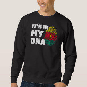 Es ist in meiner DNA Kamerun Flagge Fingerabdruck Sweatshirt