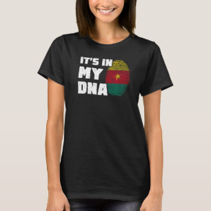 Es ist in meiner DNA Kamerun-Flagge Fingerabdruck T-Shirt