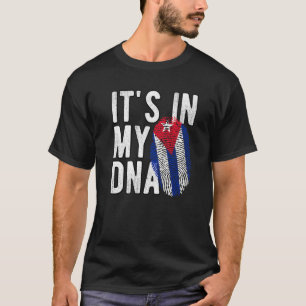 es ist in meiner DNA Kuba-Flagge Fingerprint T-Shirt