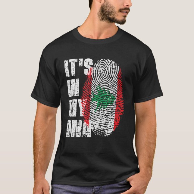 Es ist in meiner DNA Libanon Flag Libanon Libanese T-Shirt (Vorderseite)