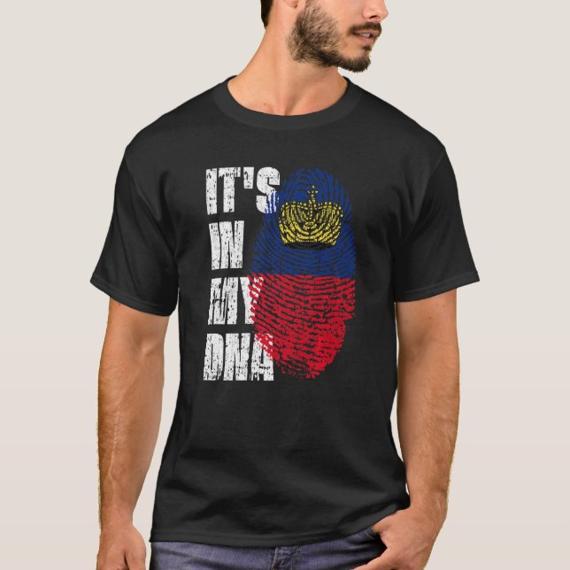 Es ist in meiner Dna Liechtenstein-Flagge Liechten T-Shirt (Vorderseite)