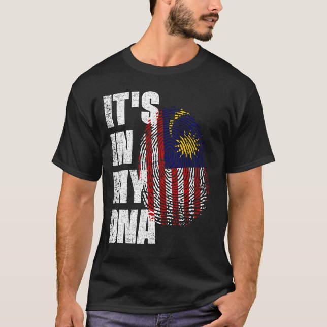 ES IST IN MEINER DNA-Malaysia-Flagge T-Shirt (Vorderseite)