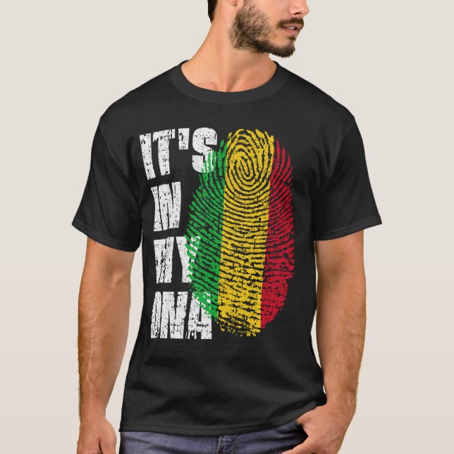 ES IST IN MEINER DNA Mali Flag Boy Girl Gift T-Shirt (Vorderseite)