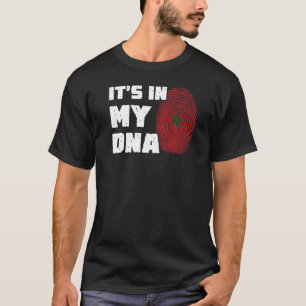 Es ist in meiner DNA Marokko Flag Fingerprint Männ T-Shirt