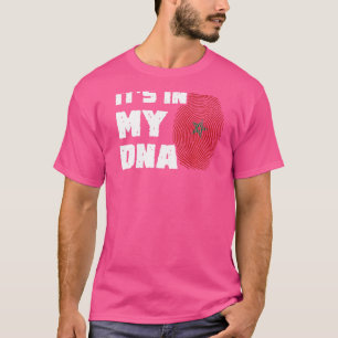 Es ist in meiner DNA Marokko Flag Fingerprint Männ T-Shirt