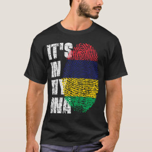 ES IST IN MEINER DNA Mauritius Flag Junge Mädchen T-Shirt