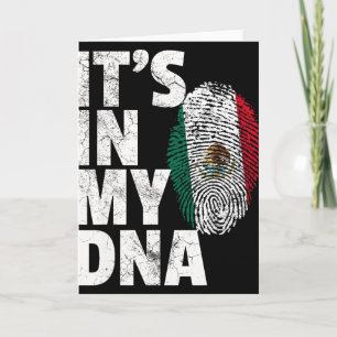 Es Ist In Meiner Dna Mexikanisch Mexiko Flagge Cin Karte