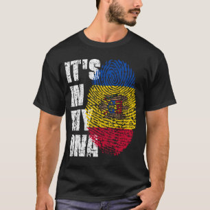 ES IST IN MEINER DNA Moldau Flag Jungen Mädchen Ge T-Shirt