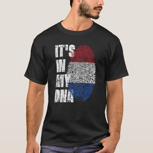 Es ist in meiner DNA Niederländisch-Flagge T-Shirt (Vorderseite)