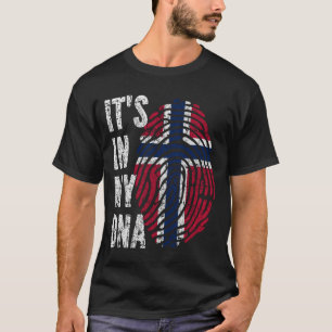 ES IST IN MEINER DNA Norwegen Fahne Männer Frauen T-Shirt