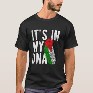 Es ist in meiner DNA Palästina-Erbe Fingerabdruck- T-Shirt