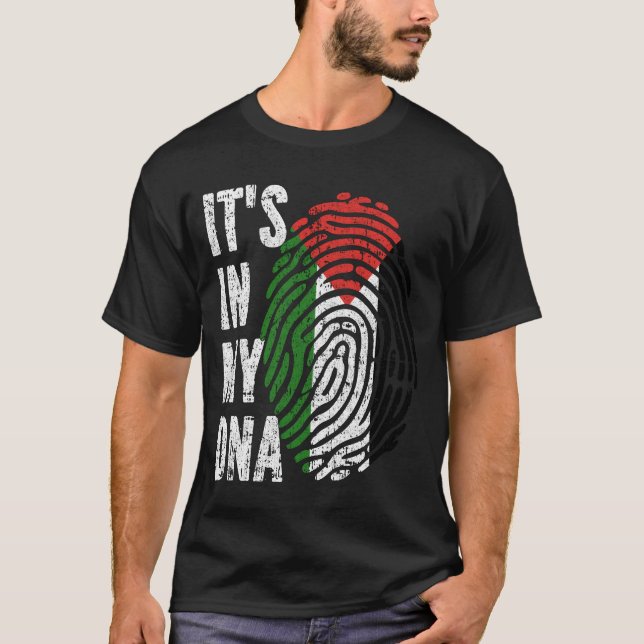 ES IST IN MEINER DNA-Palästina-Fahne Männer Frauen T-Shirt (Vorderseite)