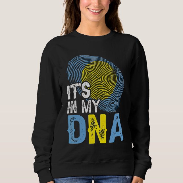 Es ist in meiner Dna Palau Flag Fingerprint Patrio Sweatshirt (Vorderseite)