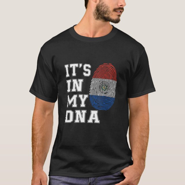 Es ist in meiner DNA Paraguays stolze Paraguay-Fla T-Shirt (Vorderseite)