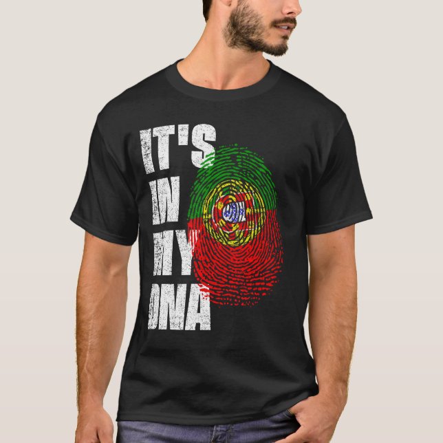 ES IST IN MEINER DNA, Portugal Flag T-Shirt (Vorderseite)