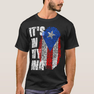ES IST IN MEINER DNA Puerto Rico Flagge Jungen Mäd T-Shirt