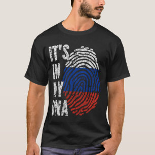 ES IST IN MEINER DNA Russische Flagge Männer Fraue T-Shirt