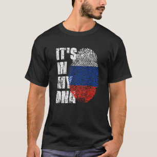 Es ist in meiner DNA Russland-Flagge Russisch T-Shirt