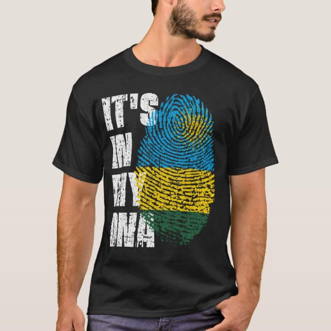 ES IST IN MEINER DNA Rwanda Flag Boy Girl Geschenk T-Shirt (Vorderseite)