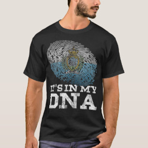 Es ist in meiner DNA San Marino Länderflagge Vinta T-Shirt
