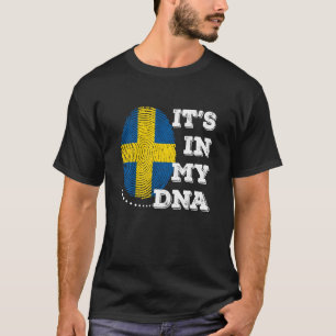 ES IST IN MEINER DNA Schweden Fahne Männer Frauen T-Shirt
