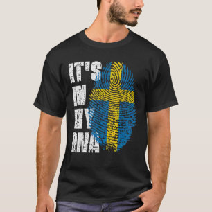 Es ist in meiner DNA-Schweden-Flagge Schwedisch T-Shirt