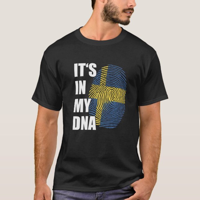 Es ist in meiner DNA Schweden Pride Schwedische Fl T-Shirt (Vorderseite)