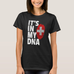 Es ist in meiner Dna Schweiz Fahne Männer Frauen T-Shirt
