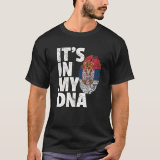 Es ist in meiner DNA Serbien serbische Fahne Weihn T-Shirt