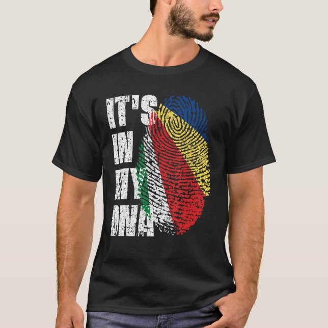 Es ist in meiner DNA-Seychellen-Fahne Seychellois T-Shirt (Vorderseite)