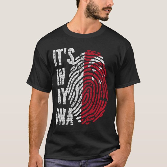 ES IST IN MEINER DNA Singapur Fahne Männer Frauen  T-Shirt (Vorderseite)