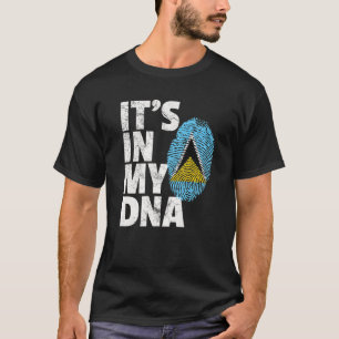 Es ist in meiner DNA St. Saint Lucia Flag Offiziel T-Shirt