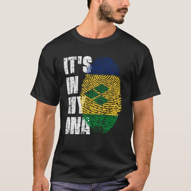ES IST IN MEINER DNA St Vincent & Grenadines Flag  T-Shirt (Vorderseite)