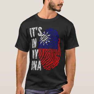 ES IST IN MEINER DNA Taiwan-Flagge Männer Frauen K T-Shirt