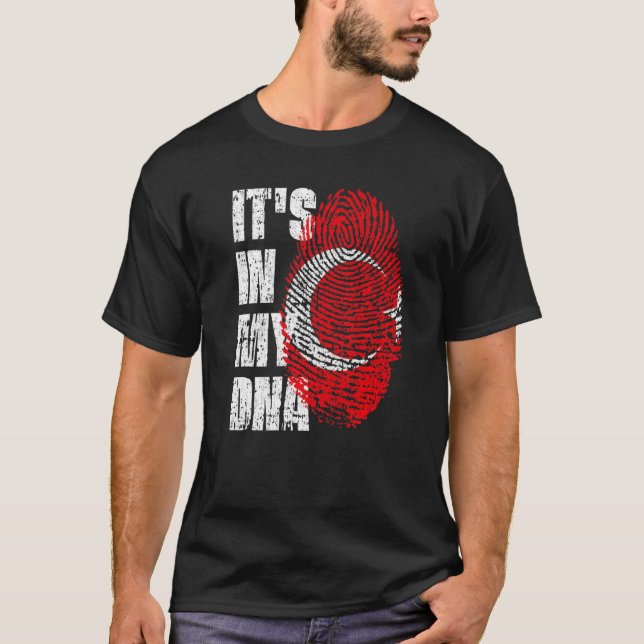 Es ist in meiner DNA Türkei-Flagge Türkisch T-Shirt (Vorderseite)