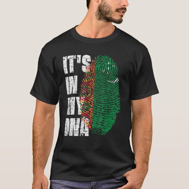 Es ist in meiner DNA-Turkmenistans-Flagge Turkmeni T-Shirt (Vorderseite)