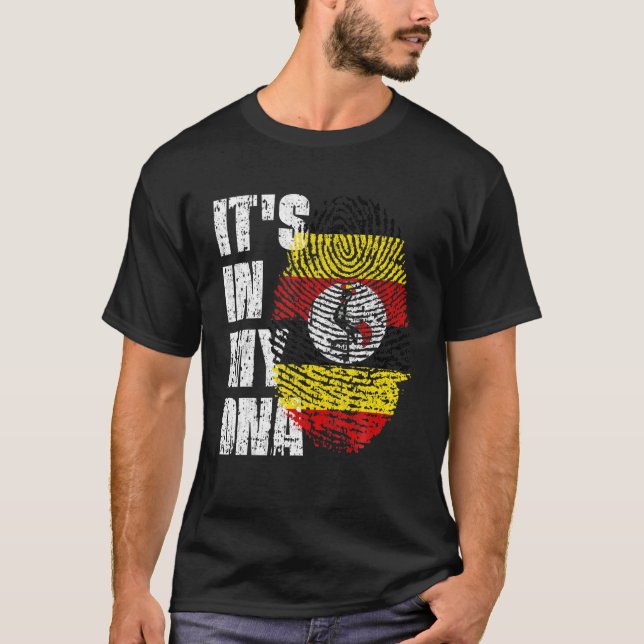 ES IST IN MEINER DNA Uganda Flag Ugandan T-Shirt (Vorderseite)