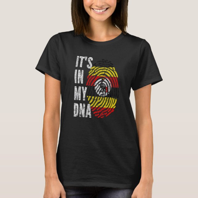 Es ist in meiner DNA-Uganda-Flagge Ugandas T-Shirt (Vorderseite)