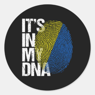 Es ist in meiner DNA Ukraine Vintage Retro Ukraini Runder Aufkleber
