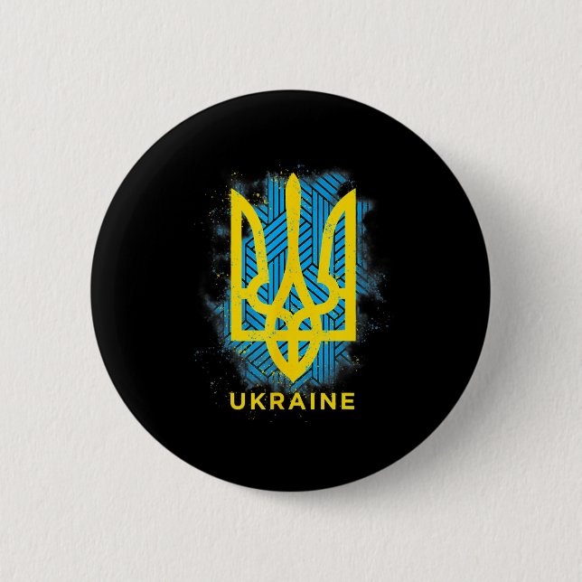 Es ist in meiner DNA Ukrainische Geschenke Vyshyva Button (Vorderseite)