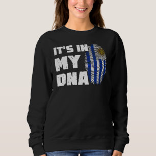 Es ist in meiner DNA Uruguay-Flagge Fingerabdruck Sweatshirt