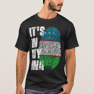 ES IST IN MEINER DNA Usbekistans Flag Jungs Mädche T-Shirt