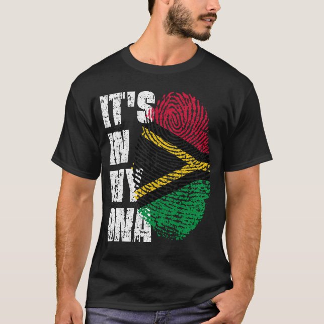 ES IST IN MEINER DNA Vanuatu Flag Boy Girl Geschen T-Shirt (Vorderseite)