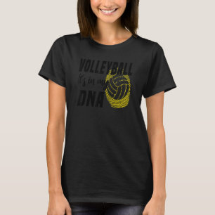 Es ist in meiner DNA Volleyball Fingerprint Coach  T-Shirt