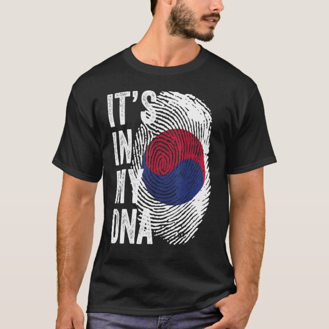 Es ist in meiner südkoreanischen DNA-Flagge Südkor T-Shirt (Vorderseite)